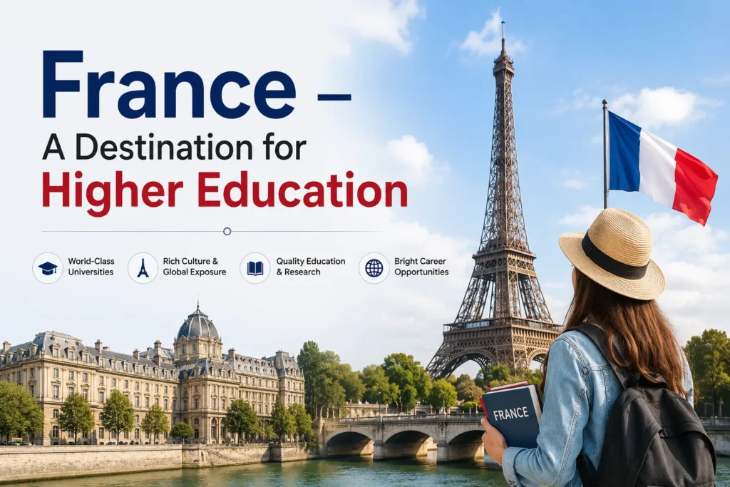 France – A Destination for Higher Education featuring the Eiffel Tower and study abroad opportunities in France
