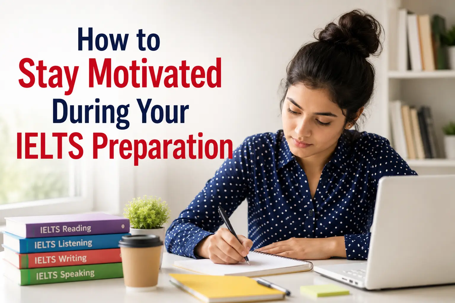 How to Stay Motivated During Your IELTS Preparation - Student Studying for IELTS Exam