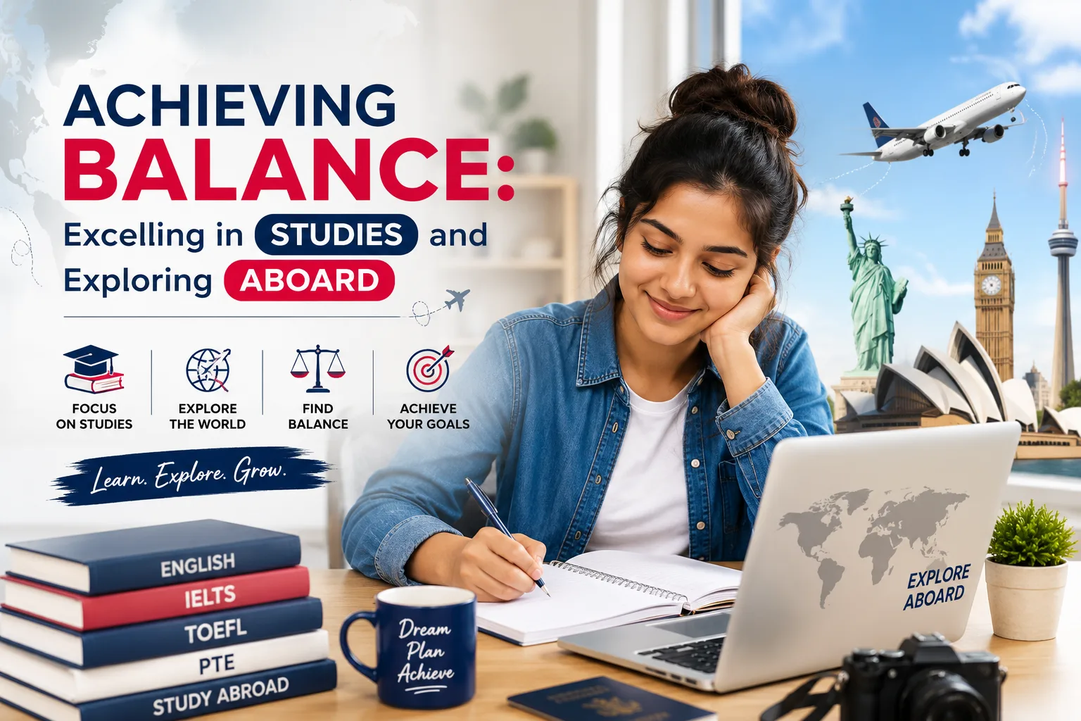 Achieving Balance: Student studying while preparing for study abroad and English language proficiency exams