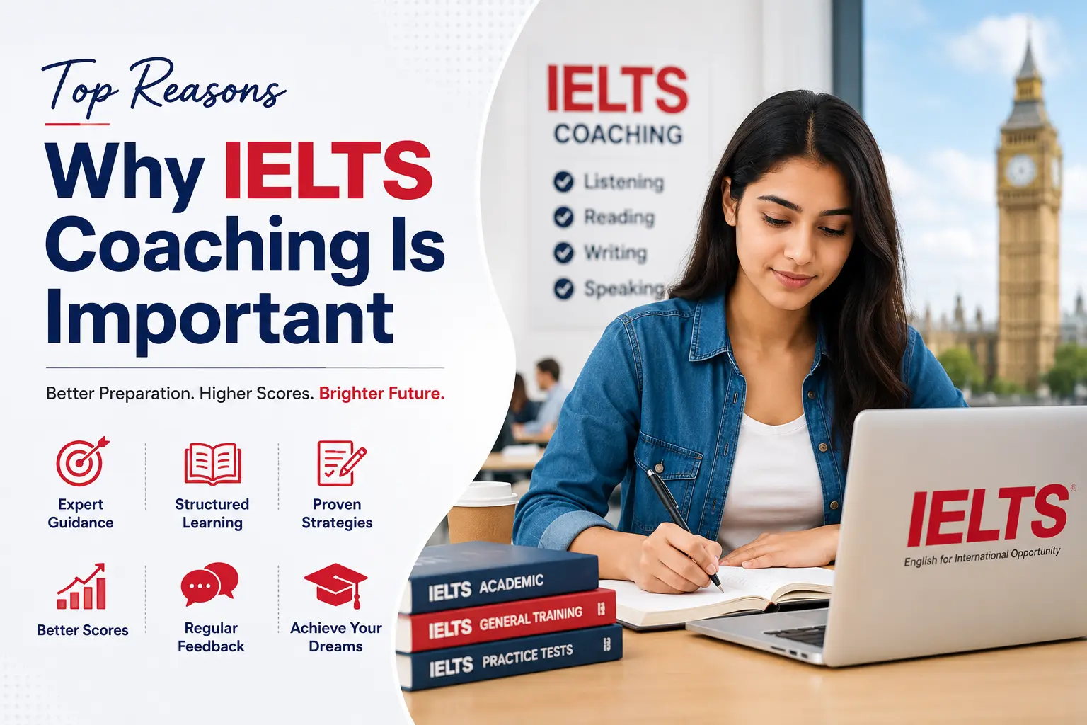 Top Reasons Why IELTS Coaching Is Important – Student Preparing for IELTS Exam