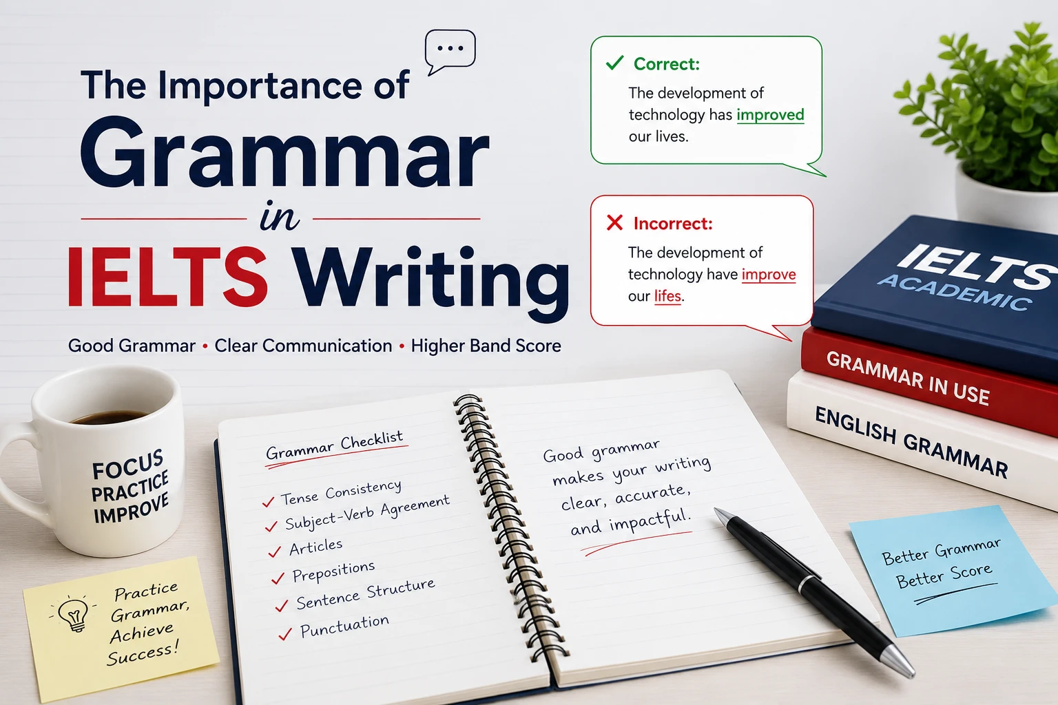 The Importance of Grammar in IELTS Writing – Improve Grammar for a Higher IELTS Band Score