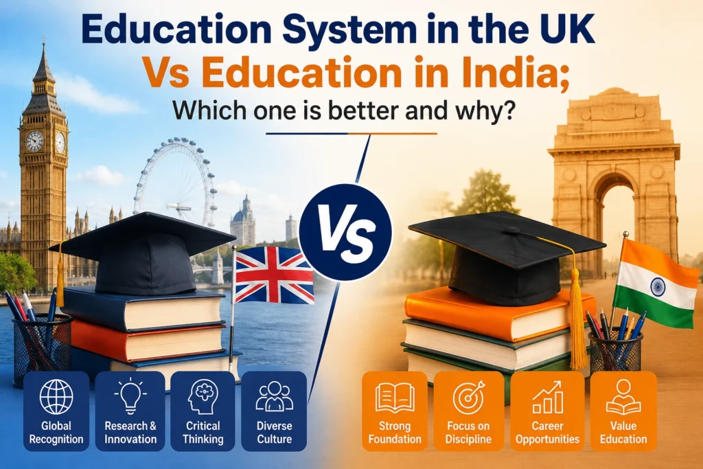 Education System in the UK vs Education in India – Comparison of Study, Career Opportunities and Higher Education