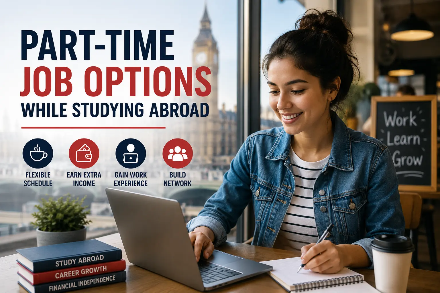 Part-Time Job Options While Studying Abroad – International Student Working on a Laptop