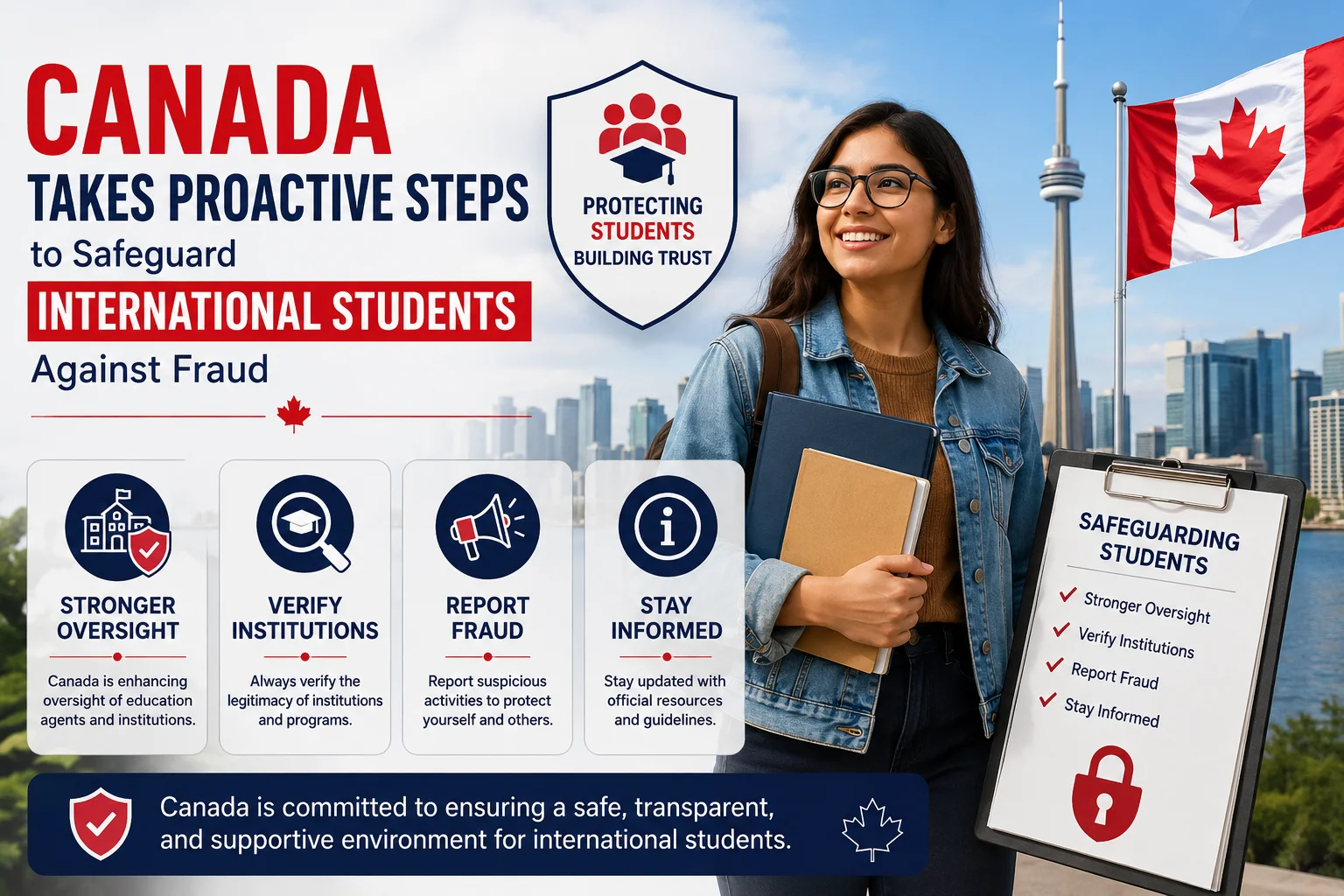Canada taking proactive steps to safeguard international students against fraud through stronger oversight and secure education policies.