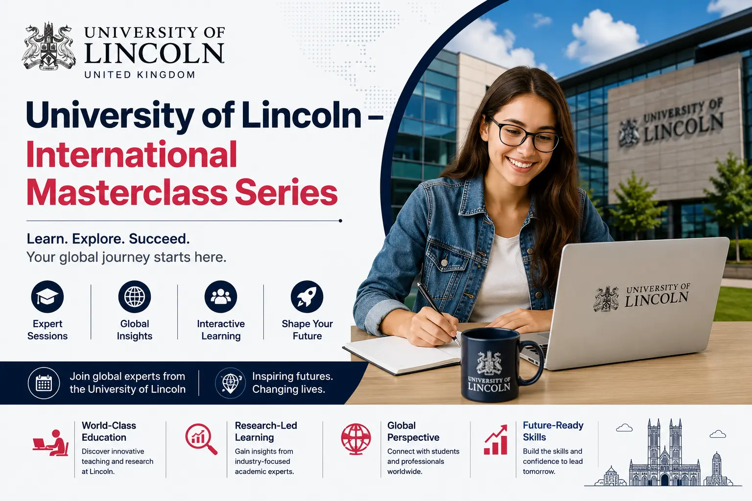 University of Lincoln International Masterclass Series – Study Abroad Educational Webinar Banner