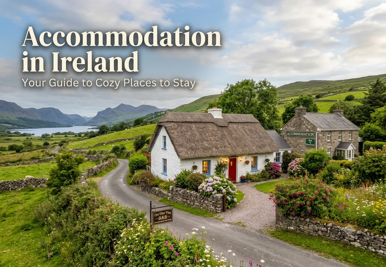 Students studying in Ireland with famous Irish landmarks, universities, and a welcoming study abroad environment, representing accommodation options for international students in Ireland.