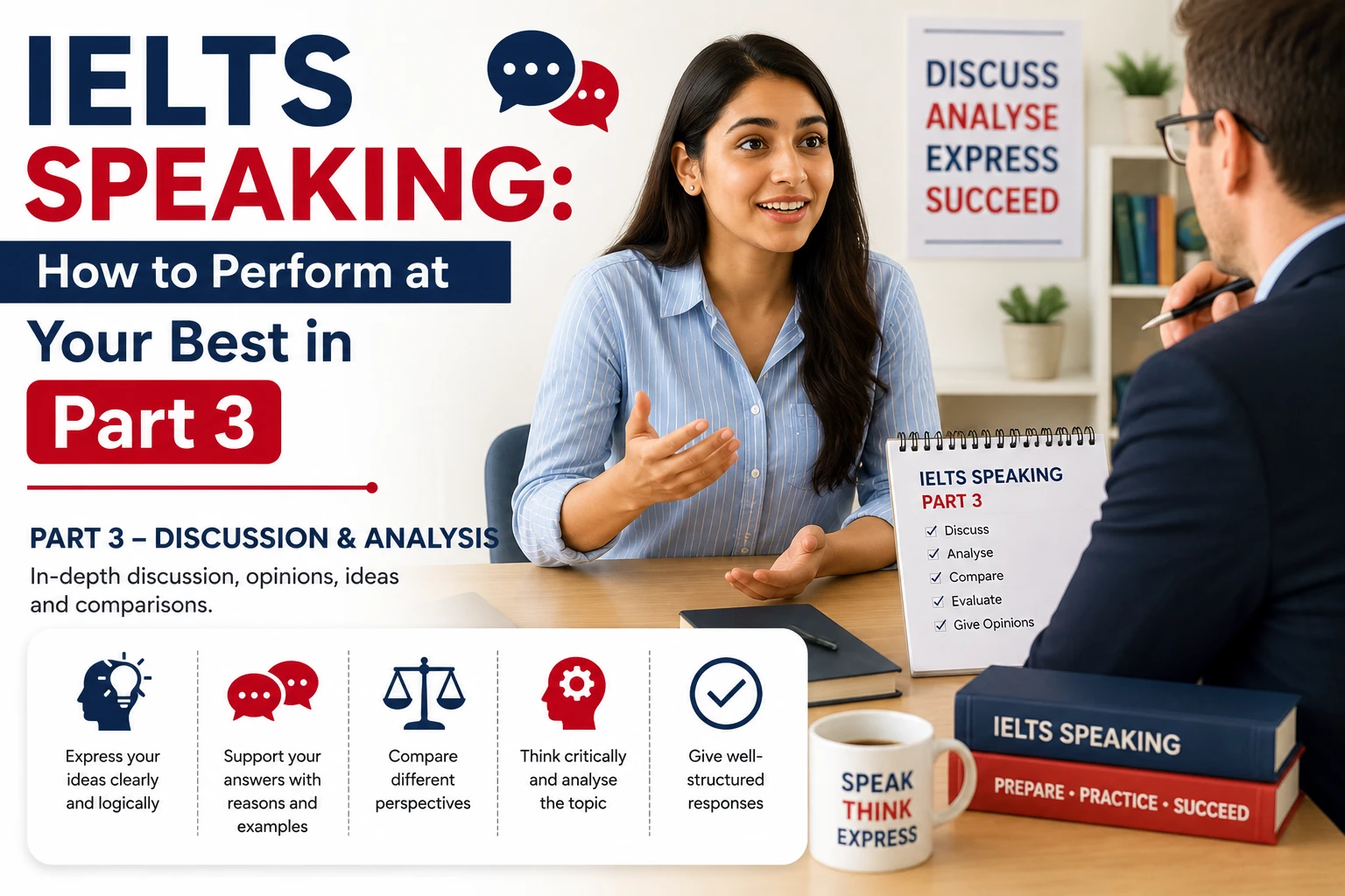 IELTS Speaking Part 3 discussion and analysis with student and examiner