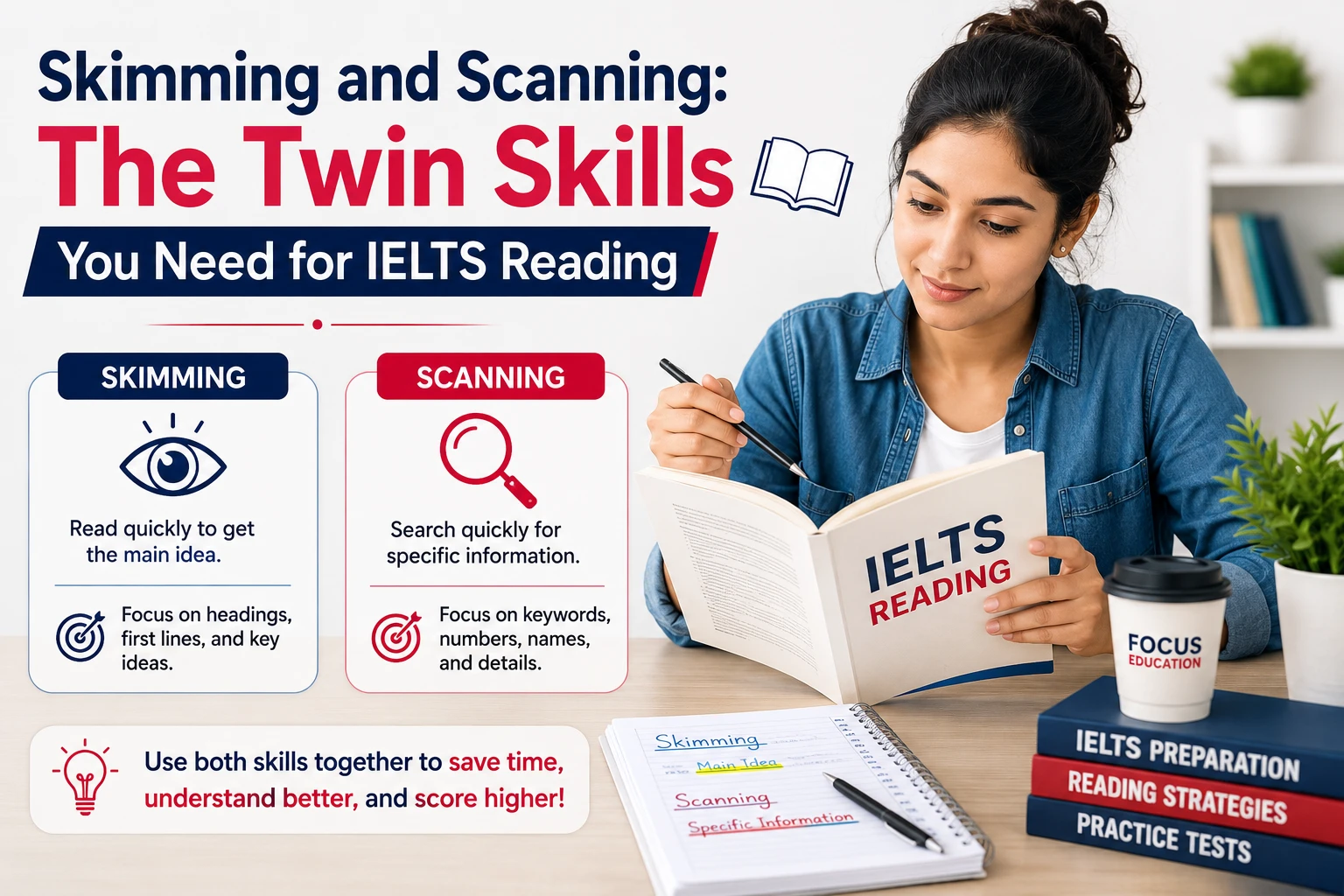 Skimming and Scanning: The Twin Skills You Need for IELTS Reading