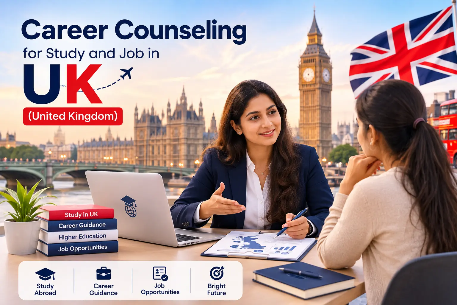 Career Counseling for Study and Job in UK (United Kingdom) - Expert Study Abroad and Career Guidance