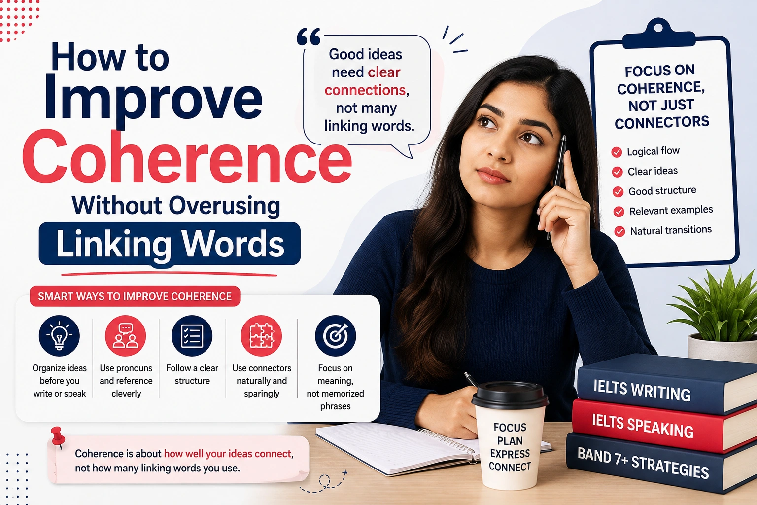 How to Improve Coherence Without Overusing Linking Words