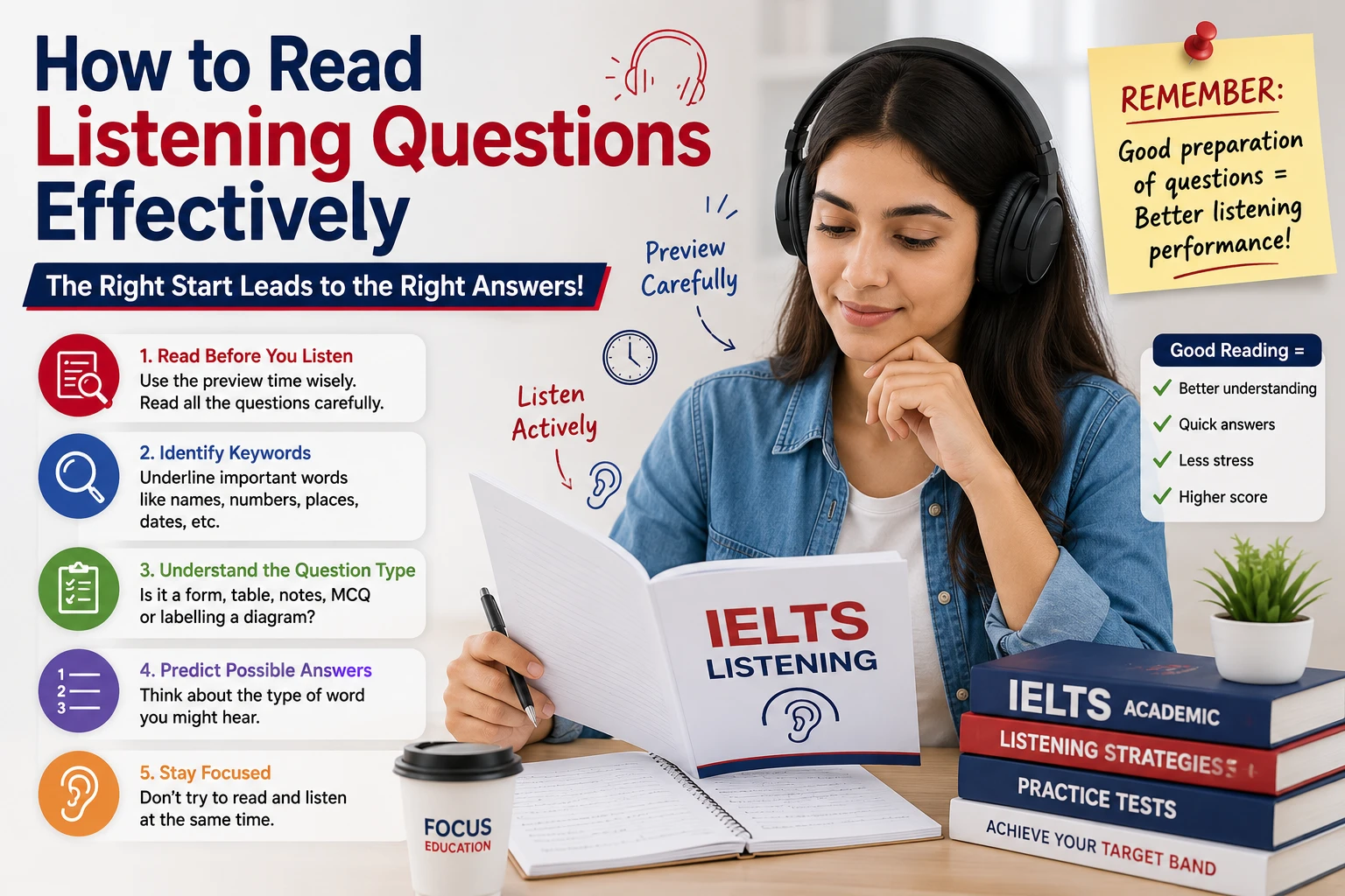 How to Read Listening Questions Effectively