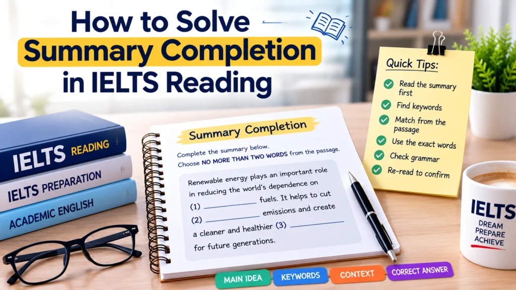 How to solve Summary Completion in IELTS Reading