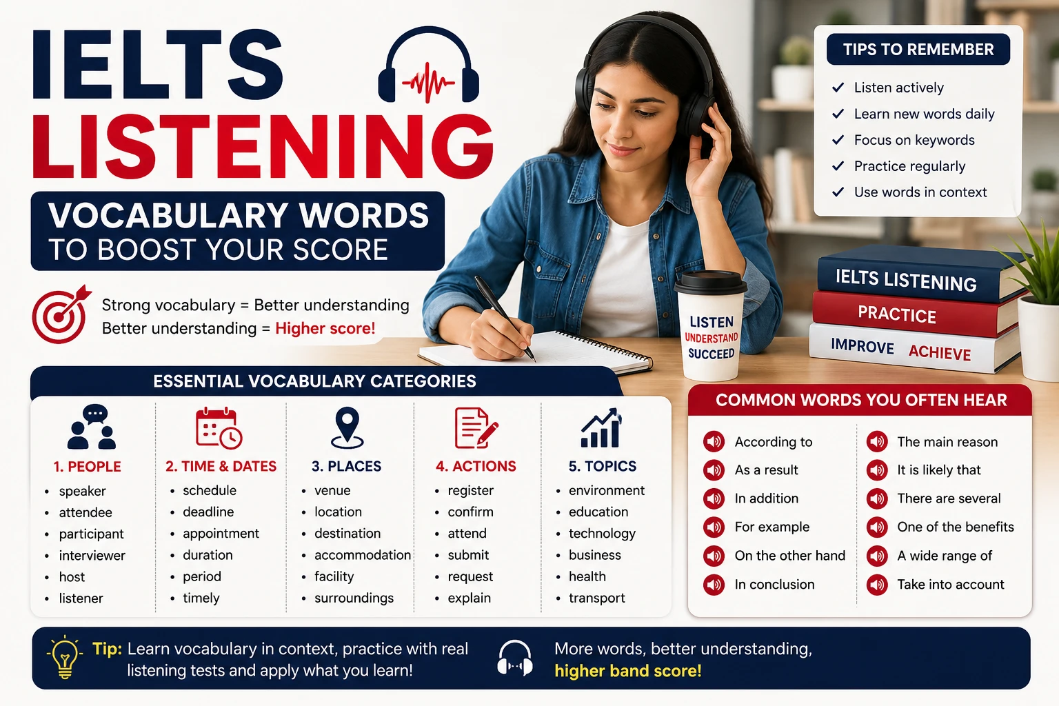 IELTS Listening Vocabulary Words to Boost Your Score