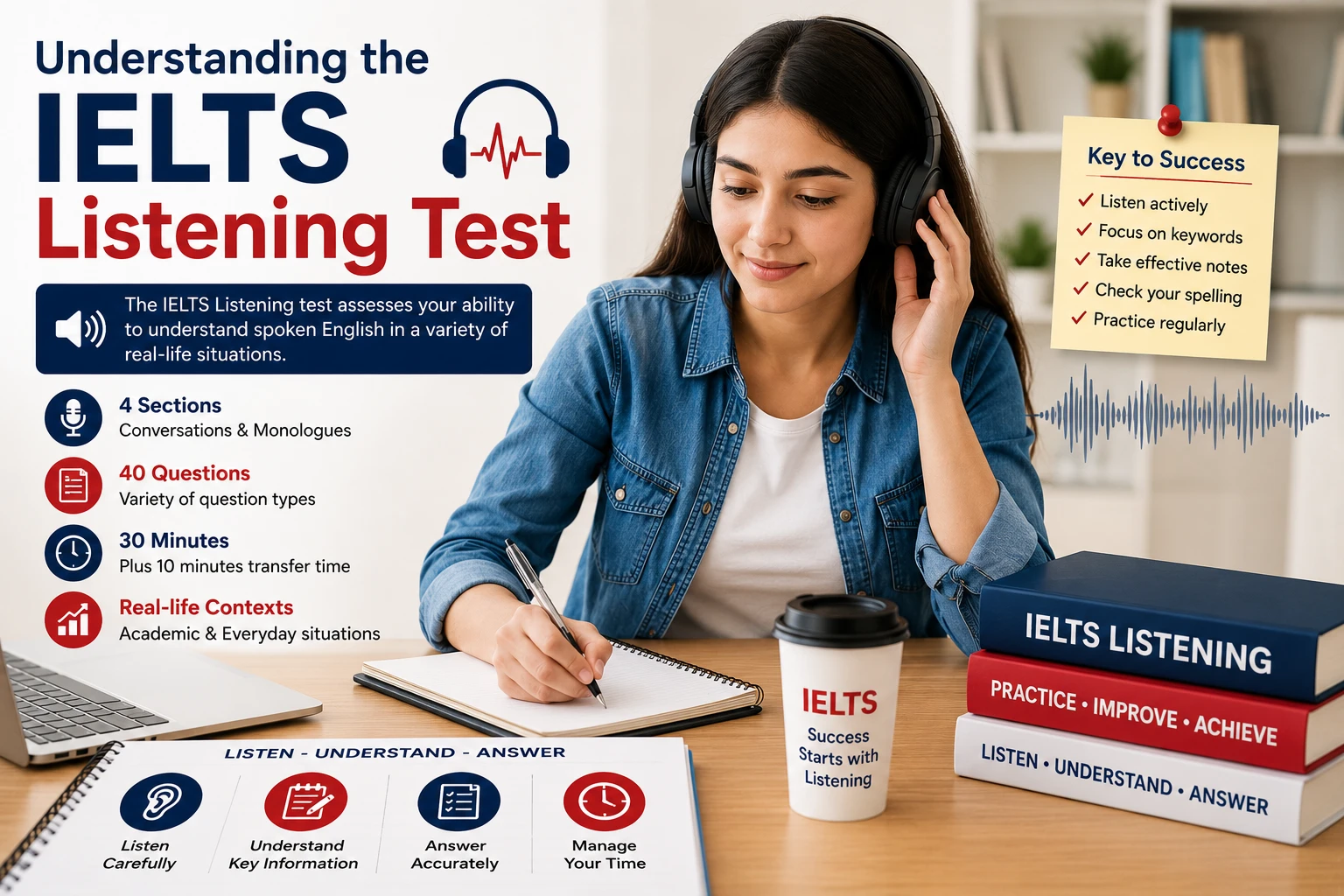 Understanding the IELTS Listening Test with listening strategies and exam preparation