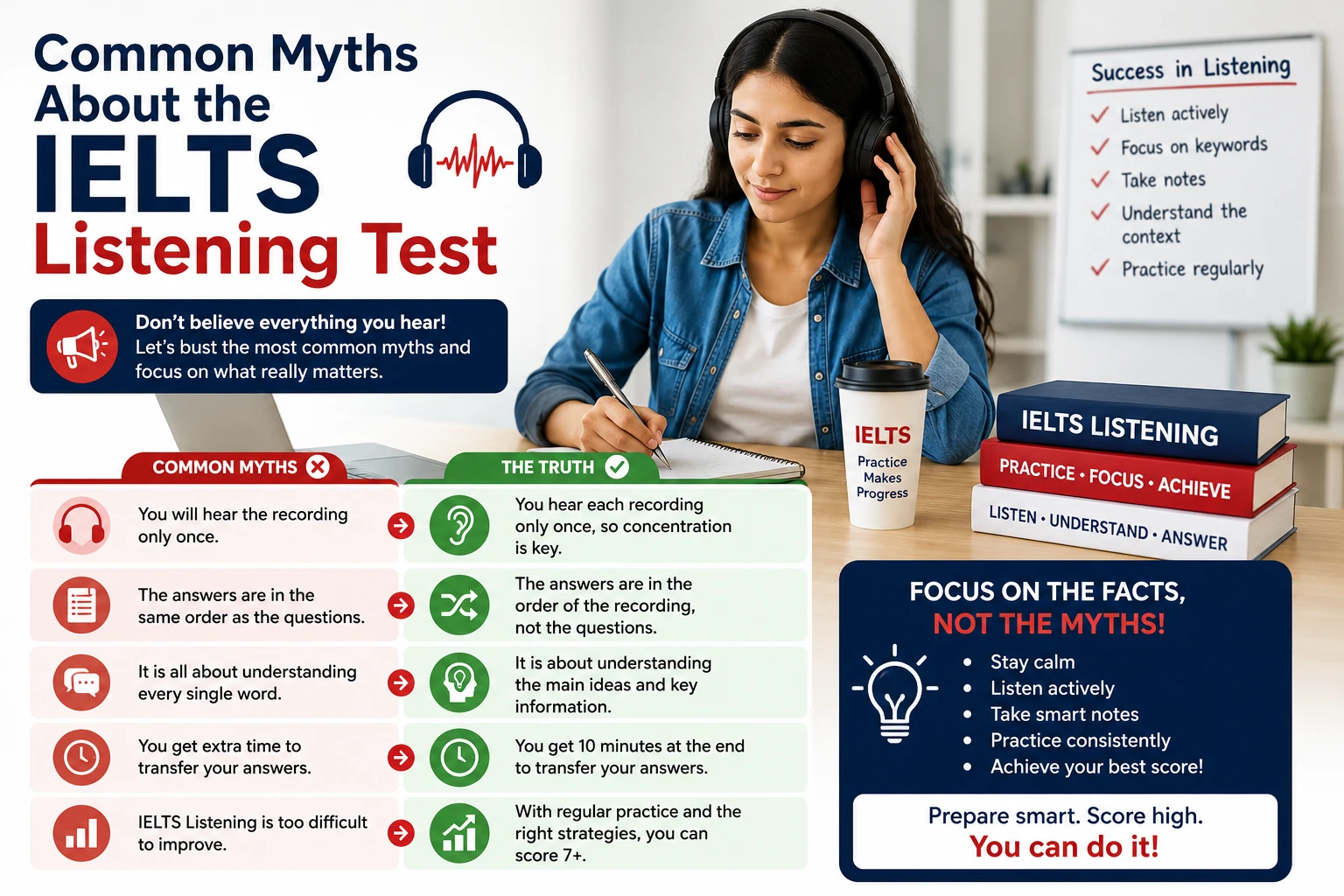 Common myths about the IELTS Listening Test and the truth behind them