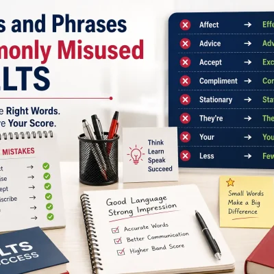 Words and Phrases Commonly Misused in IELTS