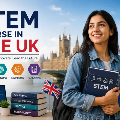 STEM course in the UK with student, Big Ben, and science, technology, engineering, and mathematics education