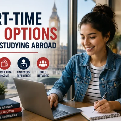 Part-Time Job Options While Studying Abroad – International Student Working on a Laptop