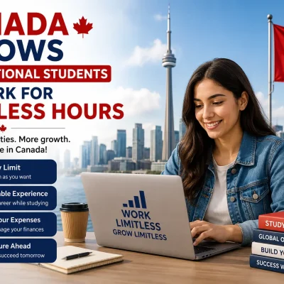 Canada allows international students to work with flexible hours while studying in Canada