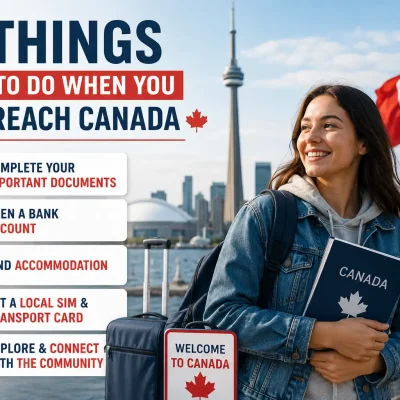 5 Things To Do When You Reach Canada – Essential Checklist for International Students