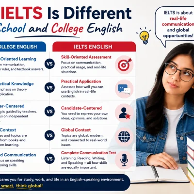 How IELTS Is Different from School and College English