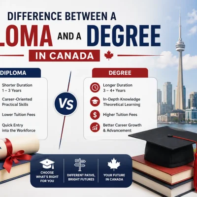 Difference Between a Diploma and a Degree in Canada - Complete Comparison Guide for International Students