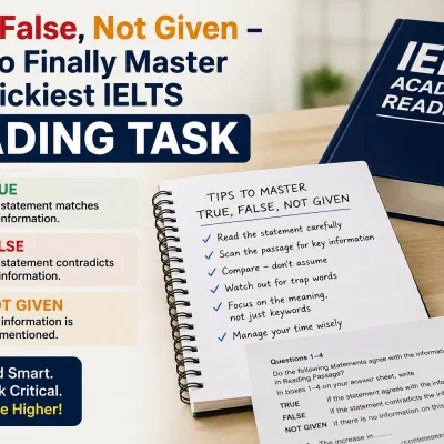 True False Not Given IELTS Reading task explained