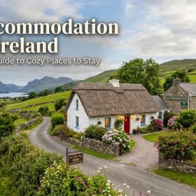 Students studying in Ireland with famous Irish landmarks, universities, and a welcoming study abroad environment, representing accommodation options for international students in Ireland.